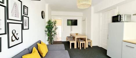 Large Living Room with Dining area and Kitchenette