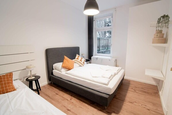 Bedroom 1 with Double and Single Bed