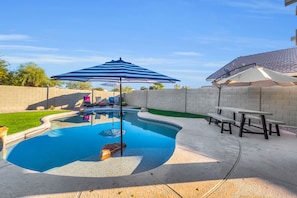 Large backyard oasis