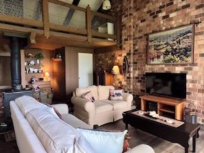 Living room with smart TV.