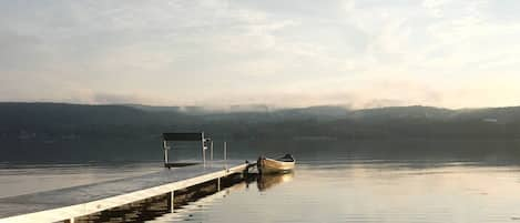 Sunrise over Lakeside dock