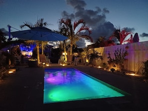 Pool at dusk