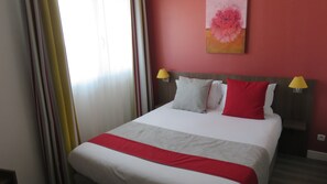 Relax on the comfy bed after a day outside.
