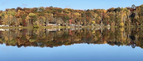 View taken from dock of the private bay