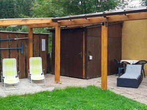 Plant, Building, Door, Shade, Wood, Tree, Grass, Public Space, Real Estate, Wood Stain