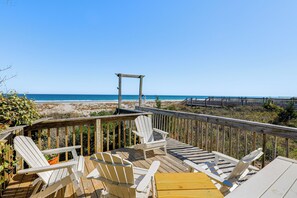 Deck | Private Walkway to Beach | Single-Story Home