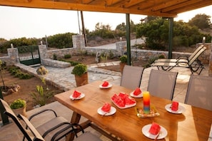 Outside dining area