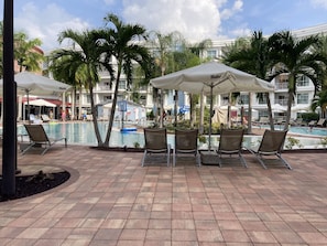 Tables and Chairs in Pool Area