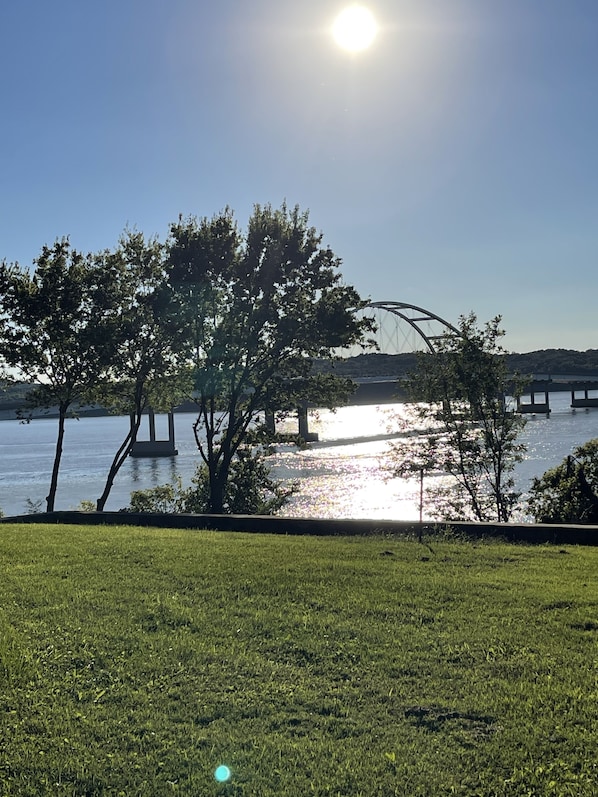 Back porch view facing the Lake Barkley Bridge. 