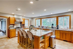 Gourmet kitchen with large island