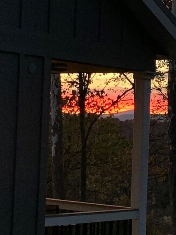 Beautiful sunsets from covered porch