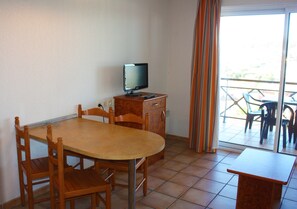 Settle into the dining area and enjoy a nice meal.