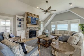 Top-Level Living Room with Deck Access