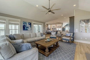 Top-Level Living Room with Deck Access