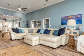 Surfs Up Open Floor Plan Living Room