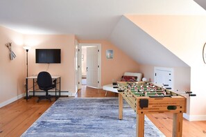 Game room with foosball table