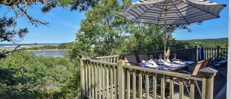 Deck area with dining table