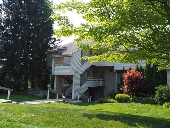 OVERVIEW:  Overview of the condo building from the front.