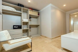 A large closet to organize your belongings.