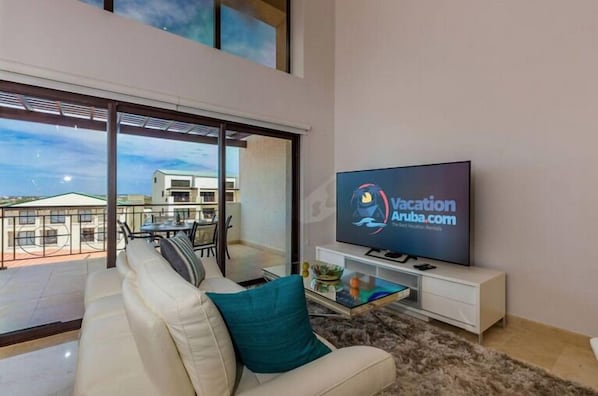 A sufficient space enough for dining area, living room, and kitchen.