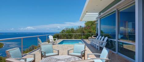 Pool Deck off of the living & kitchen areas of Happy Days Villa C