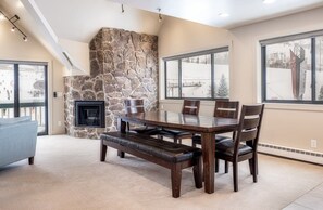 Dining area with plenty of seating for your group