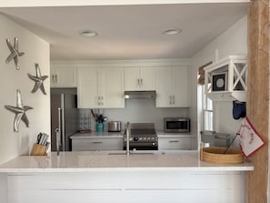 Newly renovated kitchen with custom cabinets