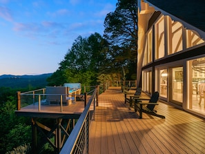 Large deck for dining or just taking in the views.
