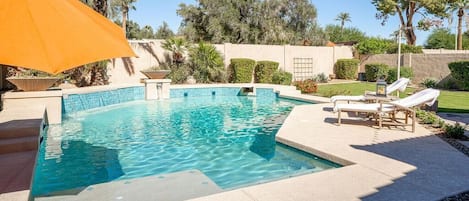 Escape the desert sun and cool off in this amazing pool.