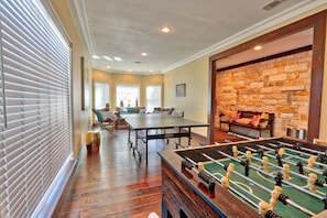 Bonus room on the first floor with ping pong and foosball table.