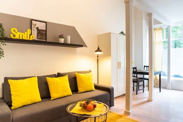 Living Area with pull out sofa