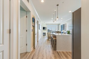 Bright and cheerful entry way. Enjoy your home away from home during your stay.