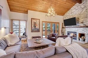 Family room with views out to Deer Valley and Park City Mountain.