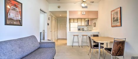 Cathedral City Vacation Rental | 1BR | 1BA | Stairs Required