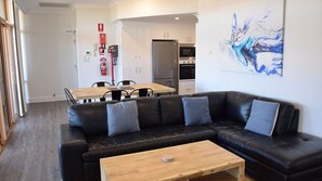 Living and dining area.