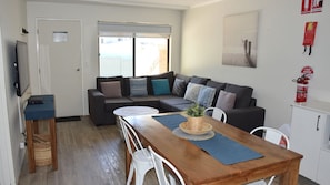 Living and dining area.
