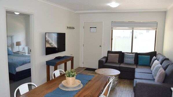 Living and dining area.