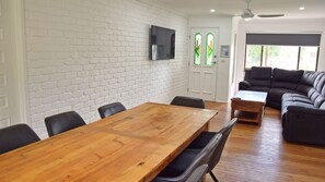 Dining and living area.
