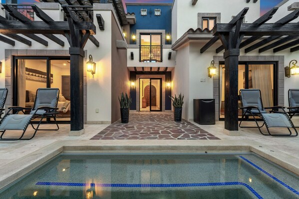 Private heated pool