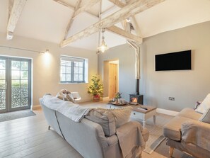 Living area decorated for Christmas | Church Rooms, Northrepps