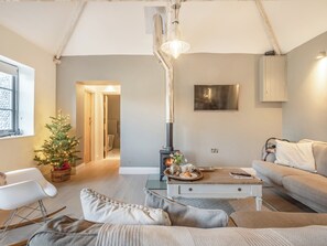 Living area decorated for Christmas | Church Rooms, Northrepps