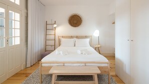 Bright bedroom with beautiful decor and a double size bed  #bright #porto #portugal #airbnb