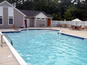 Private key card accessible pool open Memorial Day Weekend through Labor Day.