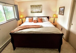 Down stairs suite with king bed 