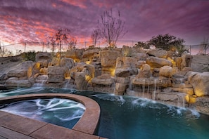 Imagine yourself relaxing in this pool