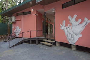 Wheel chair accessible ramp.
