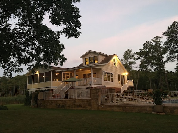 Before flowers and foliage surrounded the pool deck.