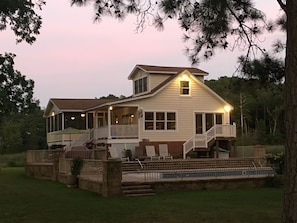 Before flowers and foliage surrounded the pool deck.