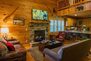 Open concept kitchen and living room