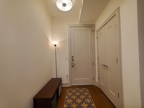 Entry Way Foyer with bench and closet